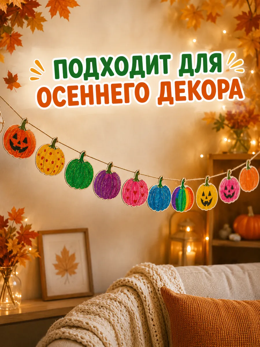 Заготовки для творчества тыквы 6 шт — изображение 4