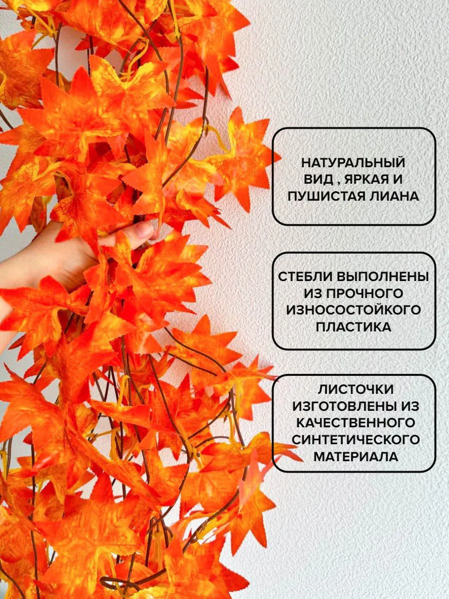 Лиана декор осень оранжевая — изображение 5