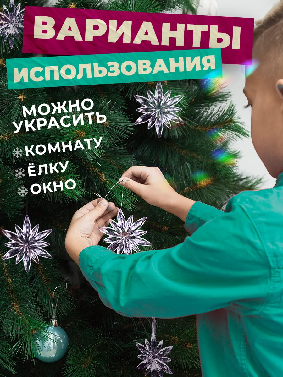 «Елочные игрушки» Снежинки на елку — изображение 5